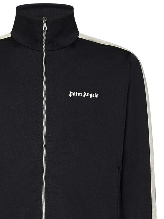 Shop Palm Angels Track Jacket In Black Technical Fabric