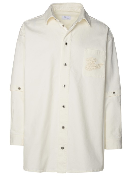 Shop Off-white White Cotton Shirt In Neutrals