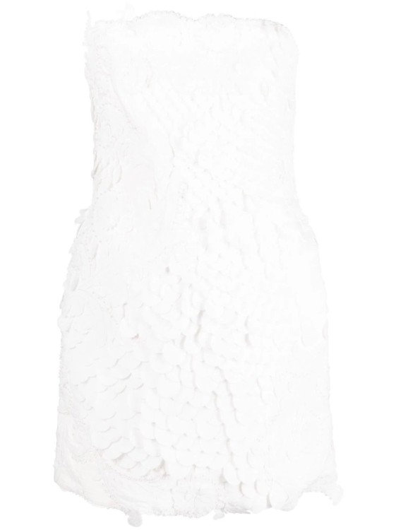 Shop Zimmermann Tama Filigree-embellished Minidress In White