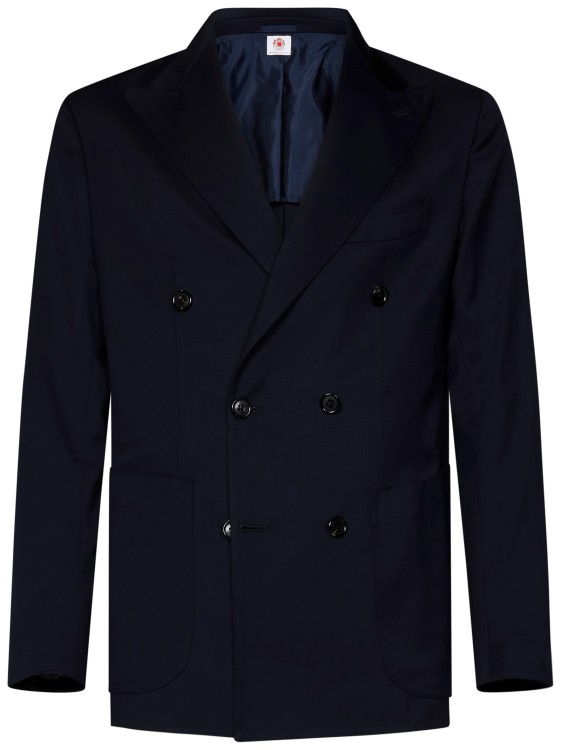Shop Luigi Borrelli Midnight Blue Suit In Virgin Wool