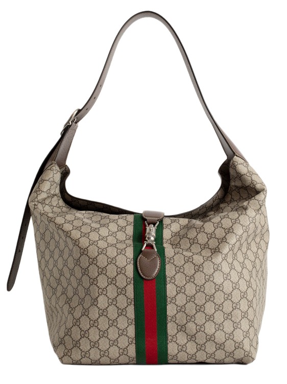 Gucci Beige & Brown Medium GG Jackie 1961 Bag for Women