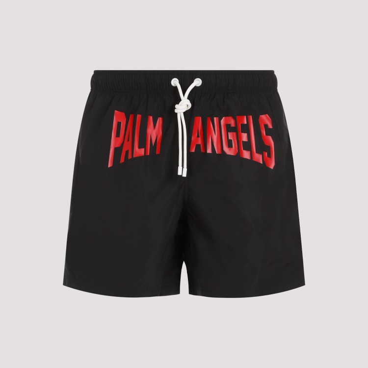 Shop Palm Angels Black Swimshorts