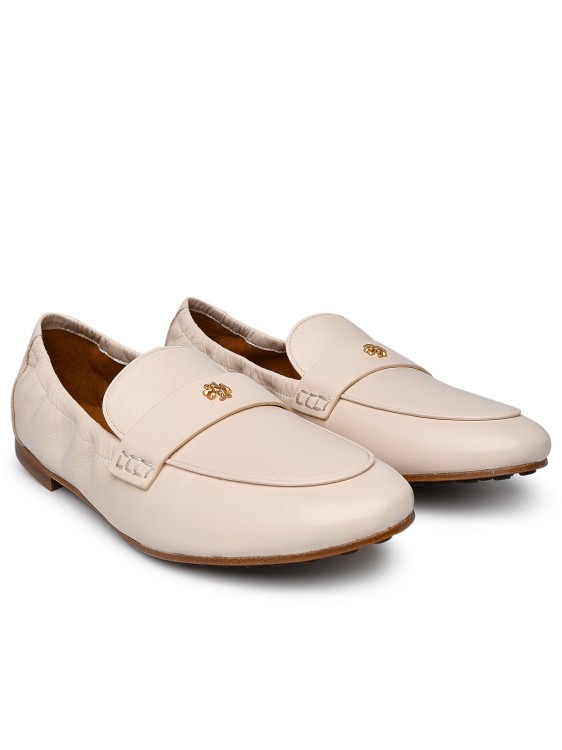 Shop Tory Burch Ballet Loafers In Cream Leather In Neutrals