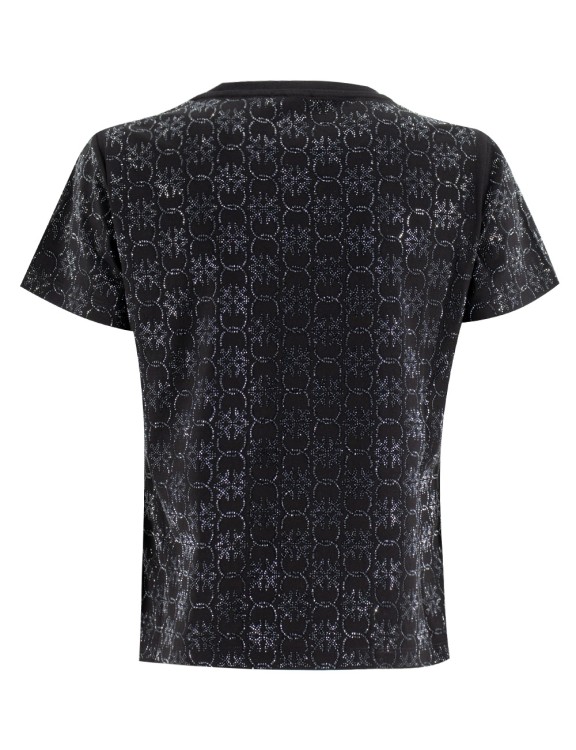 Shop Pinko Black T-shirt With Logo Pattern