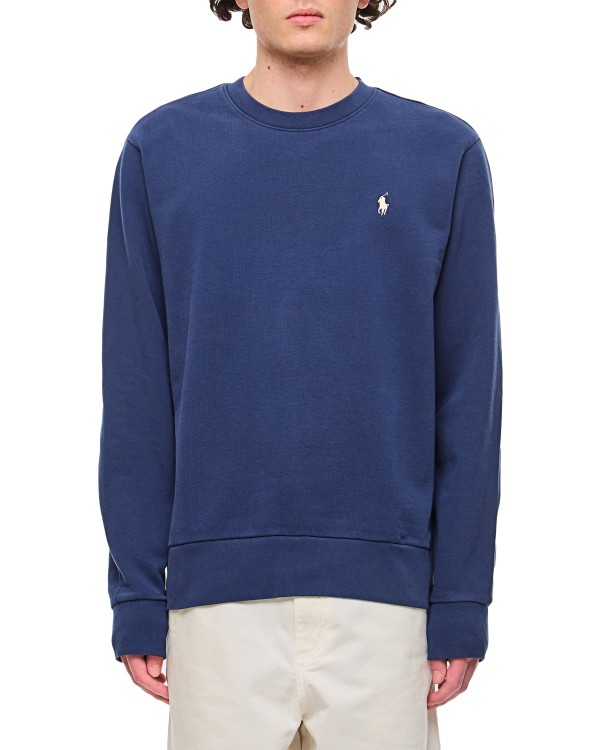 Shop Polo Ralph Lauren Cotton Sweatshirt In Blue