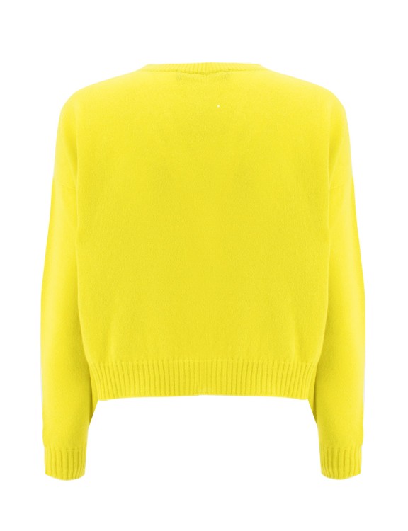 Shop Fabiana Filippi Yellow Cashmere Cropped Sweater In Gold