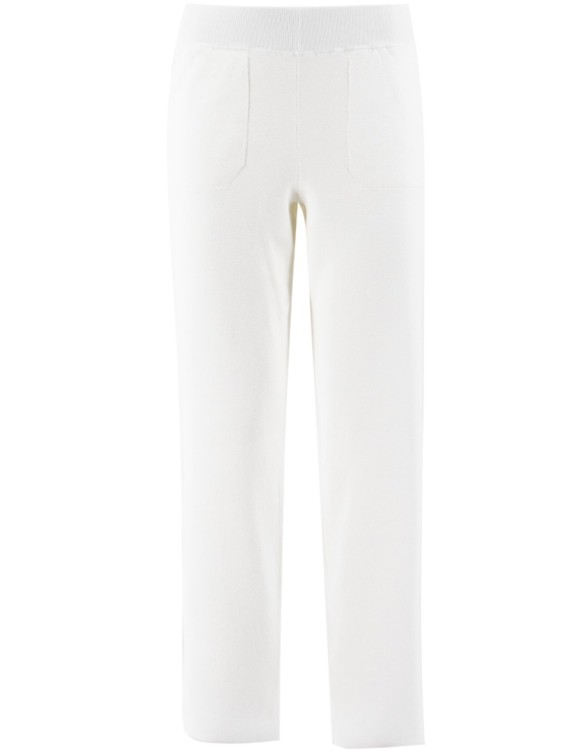 Panicale White Cotton Trousers