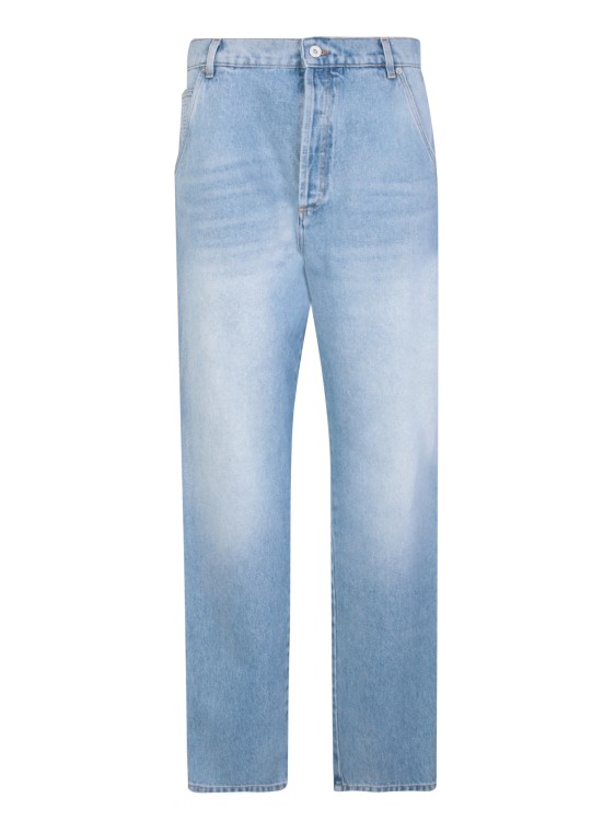 Balmain Light Blue Low-rise Jeans
