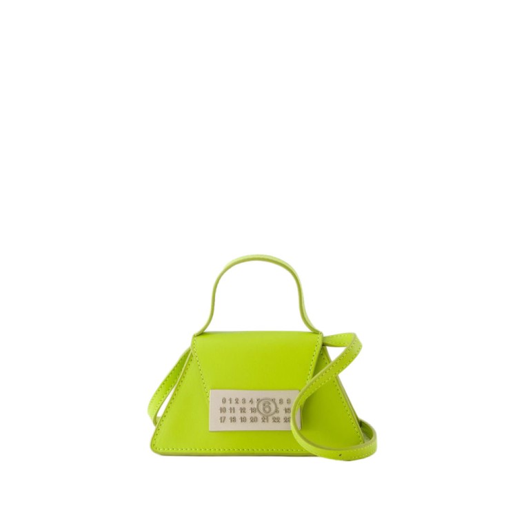 Shop Mm6 Maison Margiela Crossbody - Leather - Lime Green In Yellow