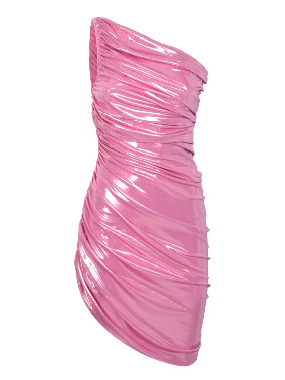 Shop Norma Kamali One Shoulder Candy Pink Dress