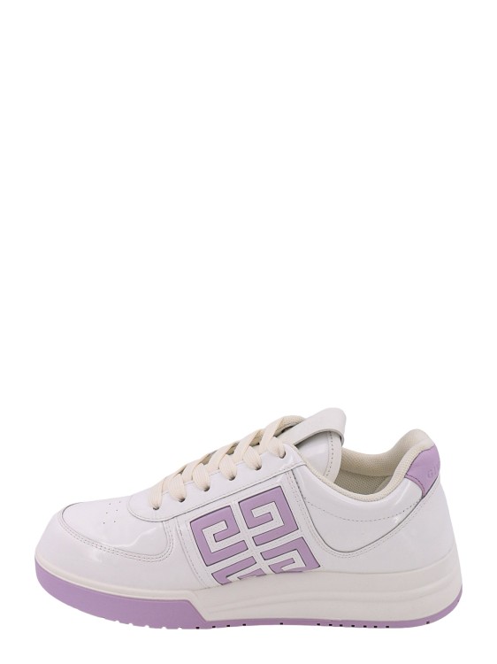 Shop Givenchy Patent Leather Sneakers With Lateral 4g Logo In White