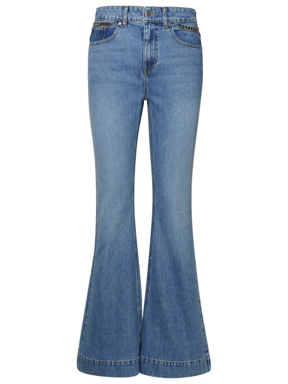 Shop Stella Mccartney Blue Jeans 70's Falabella