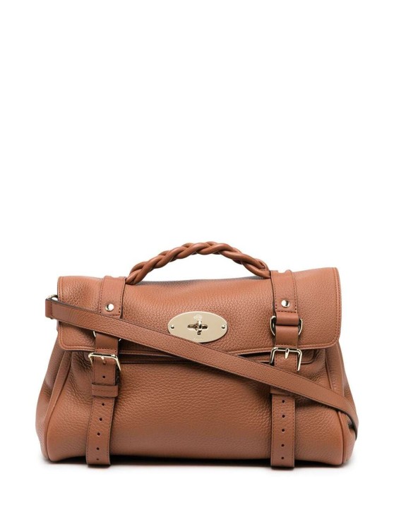 Mulberry Alexa Heavy Brown Leather  Crossbody Bag