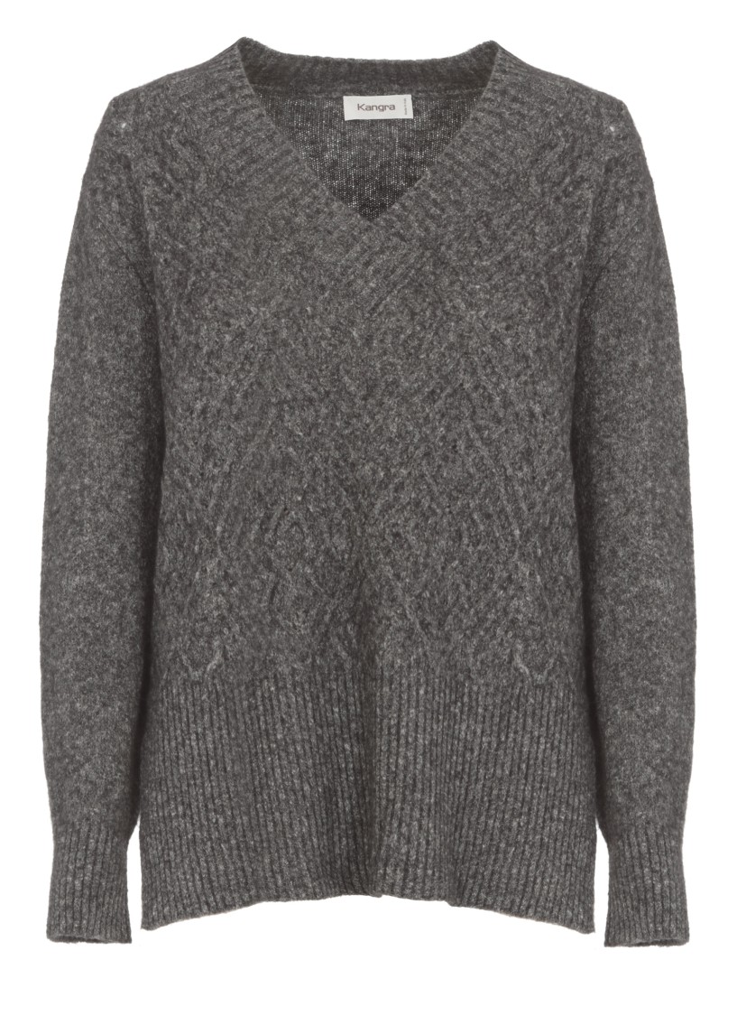 Kangra Alpaca And Cotton Sweater In Grey