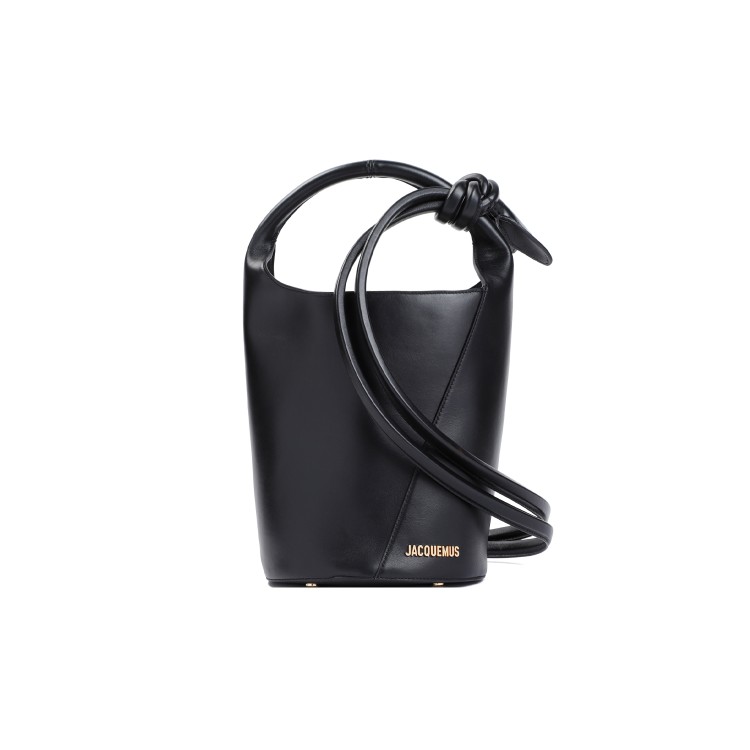 Jacquemus Black Leather Le Petit Tourni Bag