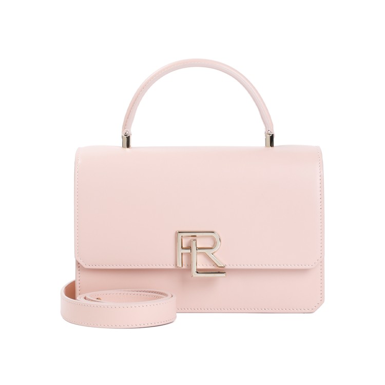 Polo Ralph Lauren Crossbody Blush Leather Small Handbag In Pink