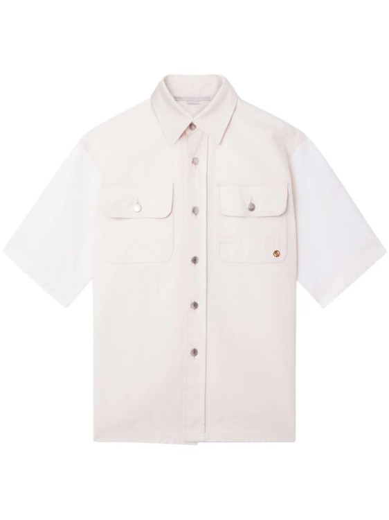 Shop Stella Mccartney Beige Denim Cotton Shirt In Neutrals