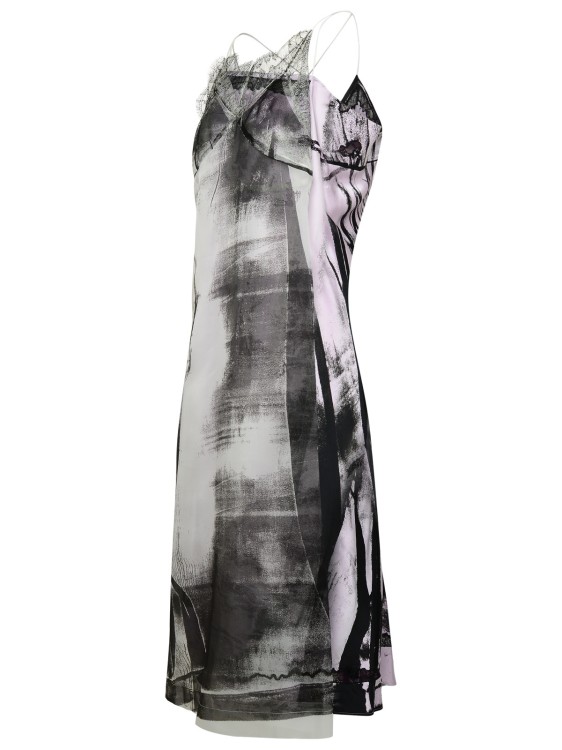 Shop Maison Margiela Freeze-frame' Dress In Multicolored Silk Blend In Grey