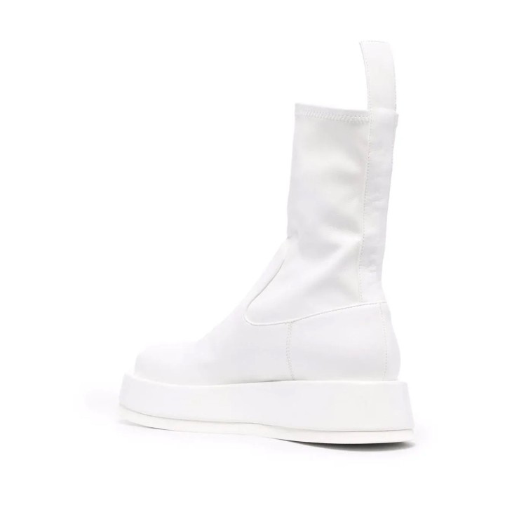 Shop Gia Borghini Rosie 11 Leather Boots In White