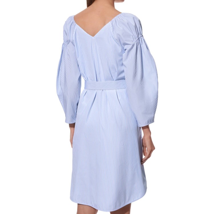 Shop Stella Mccartney Blue Cotton Dress