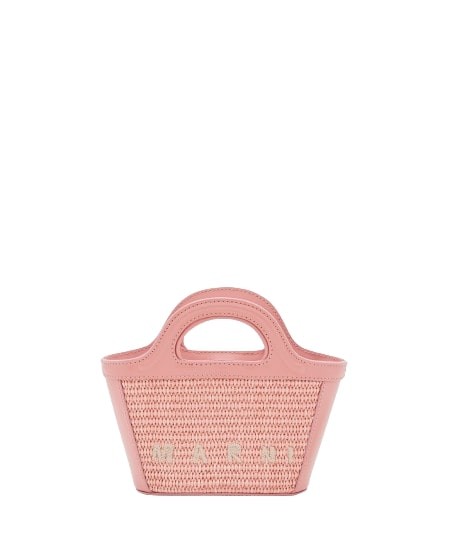 Marni Pink Logo Embroidered Bag