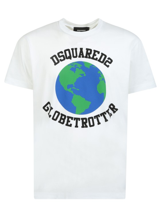 Dsquared2 Globetrotter Cool T-shirt In White