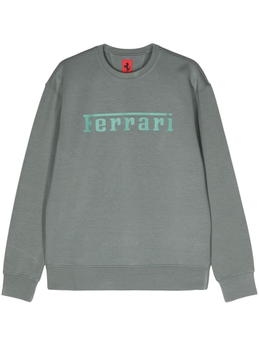 Ferrari Raised-logo Jersey Swetshirt In Grey