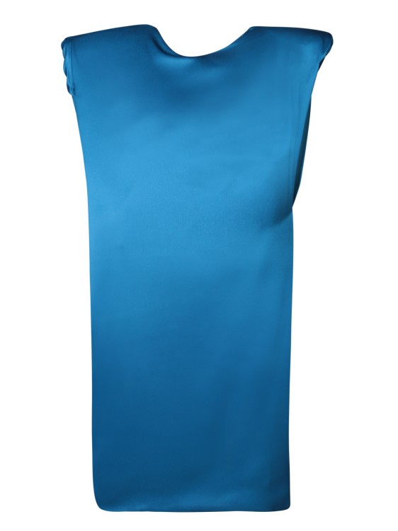 Shop Rev Sleeveless Dress With Shoulder Padding In Blue