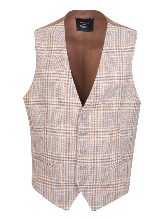 Shop Tagliatore Sleeveless Tailored Waistcoat In Brown