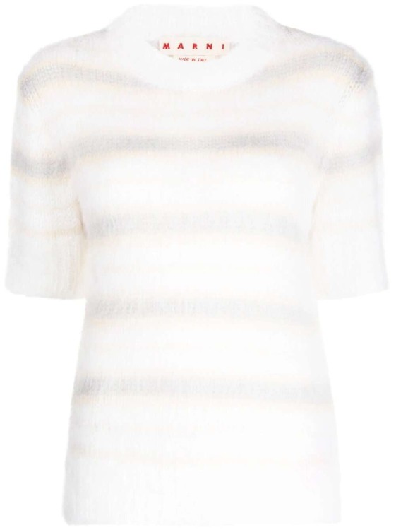 Marni Brushed Mohair T-shirt In White