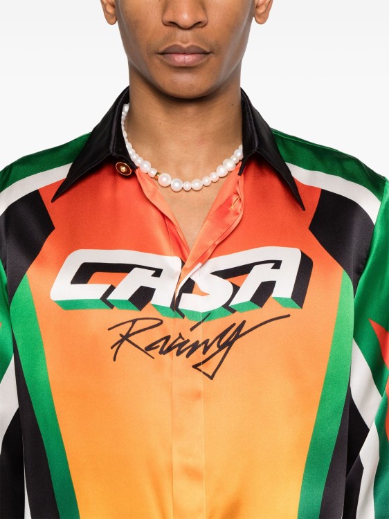 Shop Casablanca Casa Moto Sport Multicolor Shirt