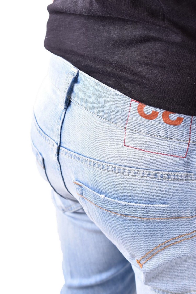 Dondup George Rolled Cuffs Skinny Jeans In Blue