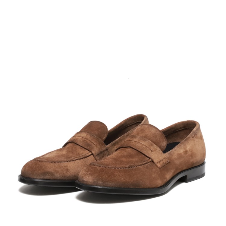 Alexander Hotto Leather Suede Moccasins In Brown