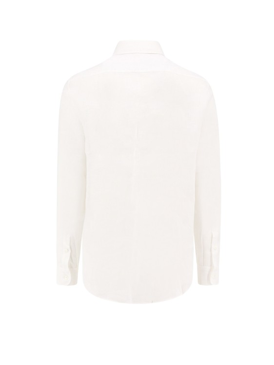 Shop Brunello Cucinelli Easy Fit Linen Shirt In White