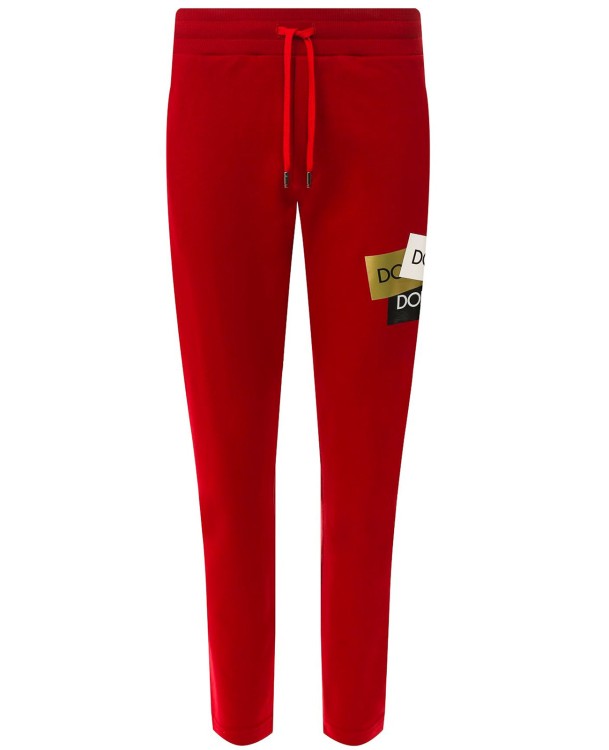 Shop Dolce & Gabbana Jogging Style Pants In Red