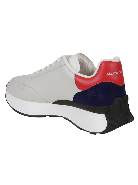 Shop Alexander Mcqueen Sprint Runner Sneaker In Leather And Suede In White