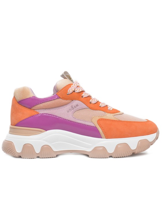 Hogan Hyperactive Orange Pink Sneaker In Neutrals