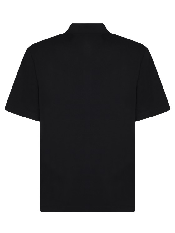 Shop Burberry Cotton Pique Polo Shirt In Black