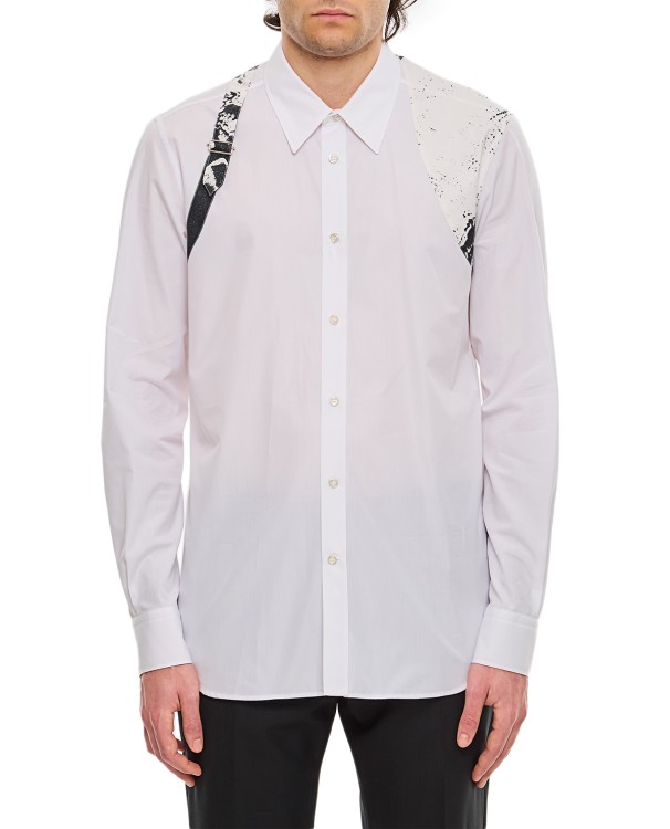 Shop Alexander Mcqueen Printed Shirt In White