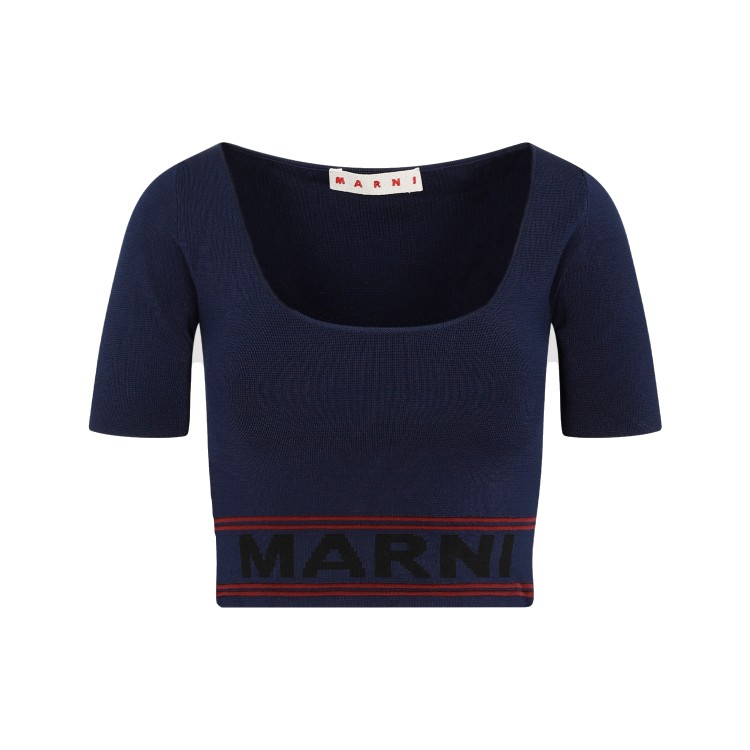 Shop Marni Blue Royal Sweater In Black