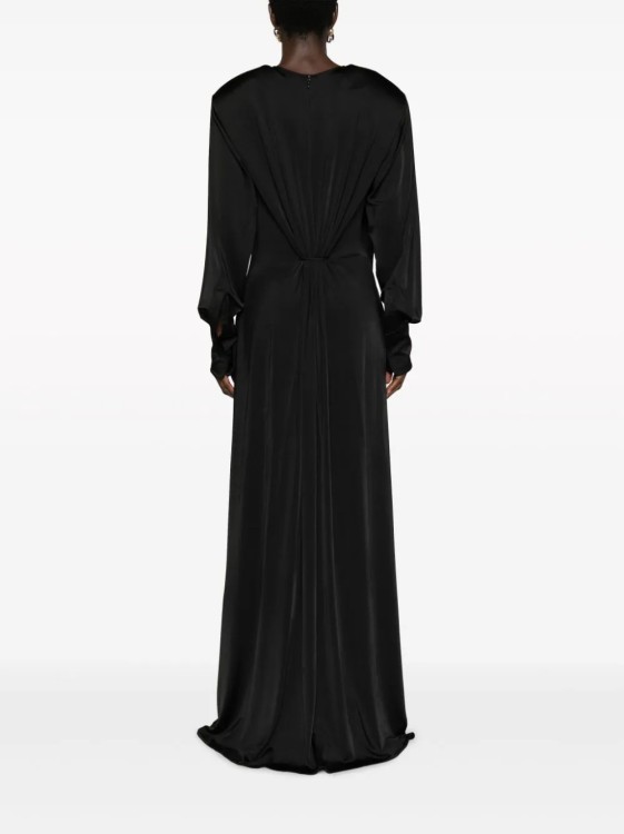 Shop Stella Mccartney Black Drape Maxi Dress