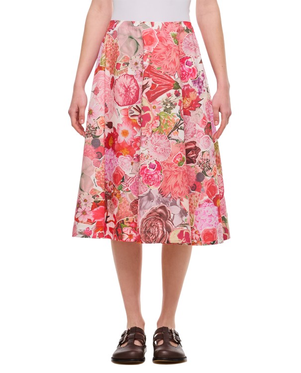 Shop Marni Pattern Skirt In Pink