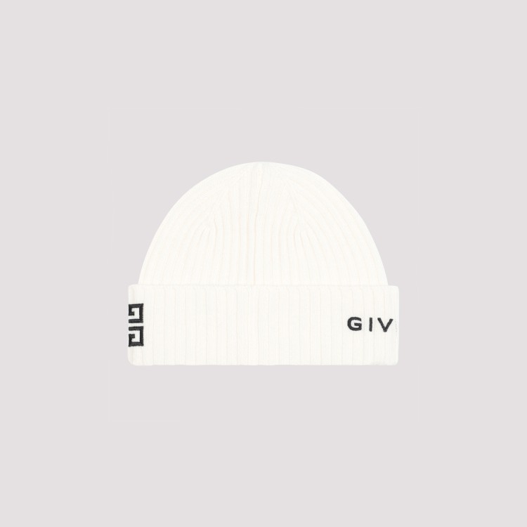 Shop Givenchy Black And Ivory 4g Beanie In White