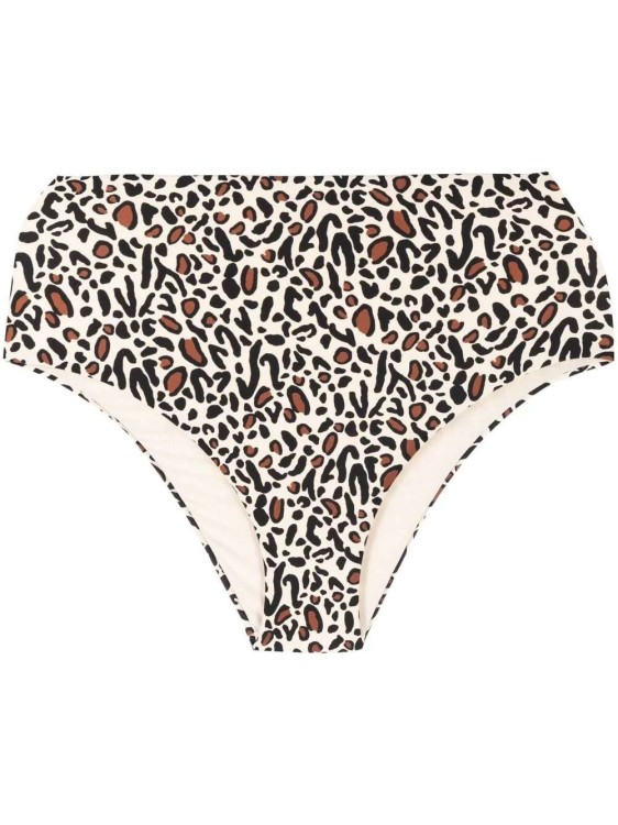Shop Nanushka Leopard-print High-rise Bikini Briefs In Pink