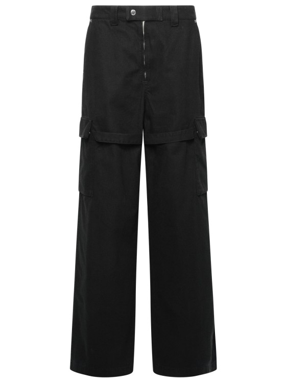 Shop Ambush Cargo Relaxed Trousers In Black