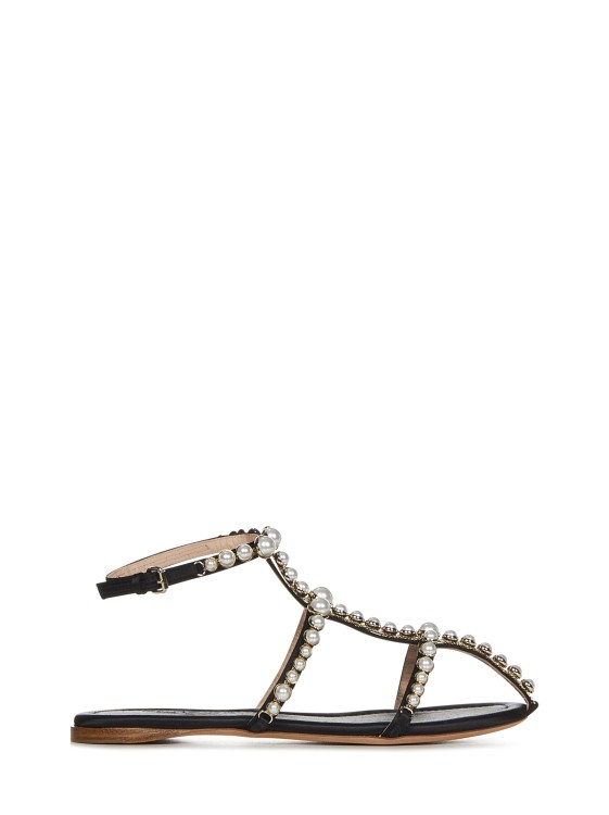 Giambattista Valli Maharani Faux Pearl-embellished Sandals In Brown