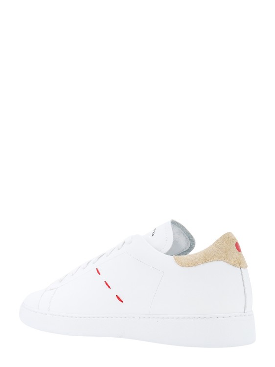 Shop Kiton Leather Lace-up Sneakers In White