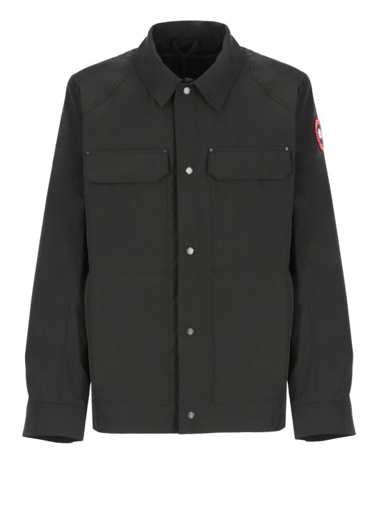 Shop Canada Goose Burnaby Jacket In Black