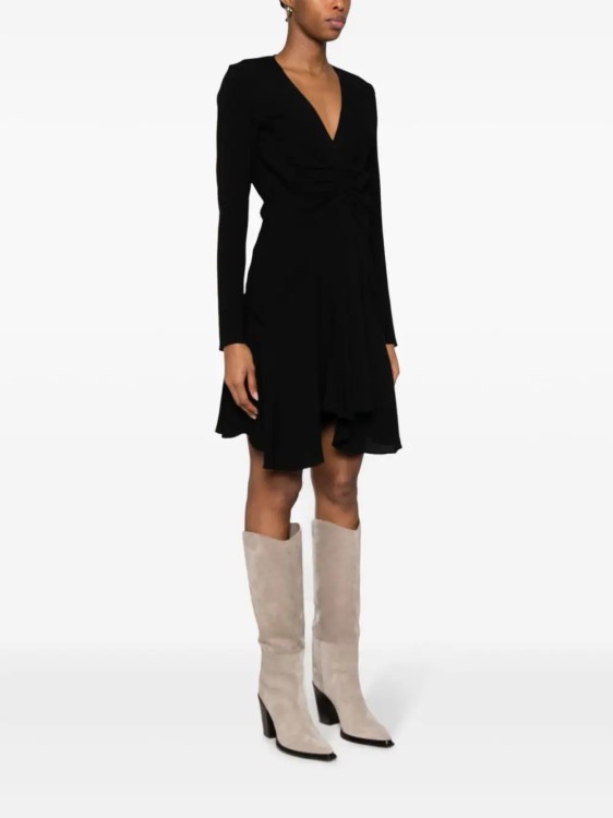 Shop Isabel Marant Mini V Dress V Drape Black