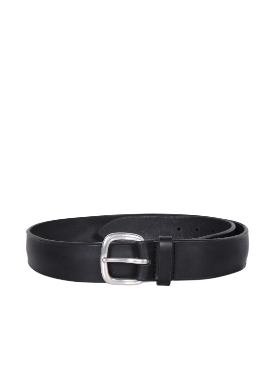 Orciani Black Leather Belt